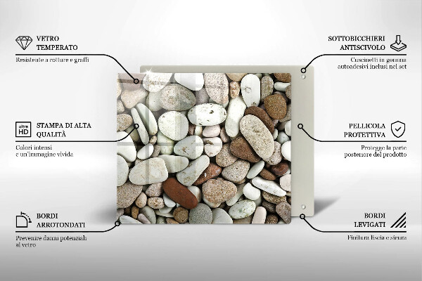 Zaščitna plošča za štedilnik Ozadje majhnih kamnov