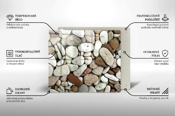 Zaščitna plošča za štedilnik Ozadje majhnih kamnov