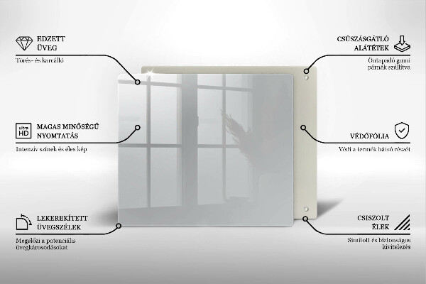 Zaščitna plošča za štedilnik Siva barva