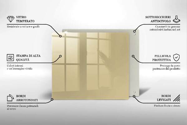 Zaščitna plošča za štedilnik Bež barva