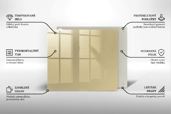 Zaščitna plošča za štedilnik Bež barva