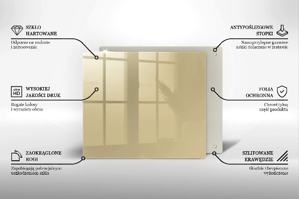 Zaščitna plošča za štedilnik Bež barva