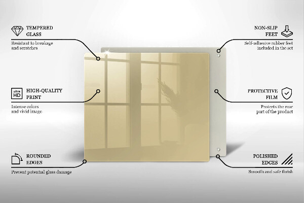 Zaščitna plošča za štedilnik Bež barva