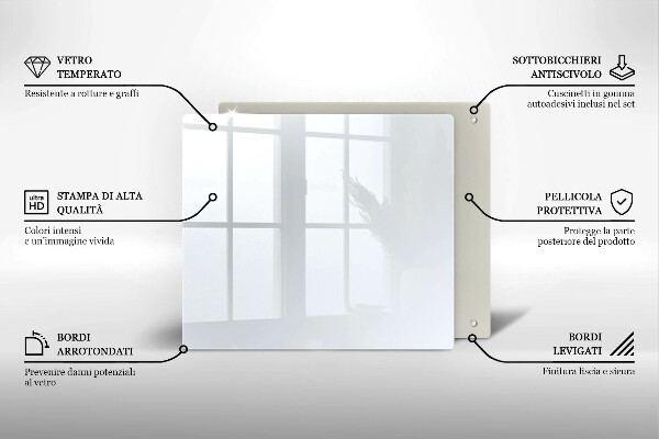 Zaščitna plošča za štedilnik Bela barva