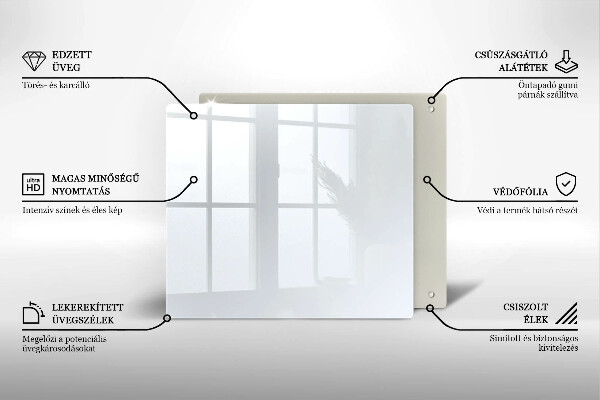 Zaščitna plošča za štedilnik Bela barva