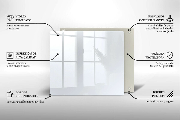 Zaščitna plošča za štedilnik Bela barva