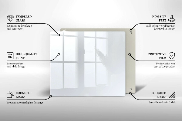 Zaščitna plošča za štedilnik Bela barva