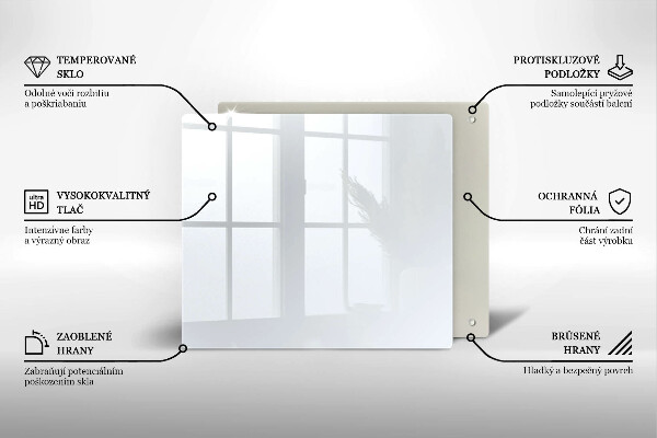 Zaščitna plošča za štedilnik Bela barva