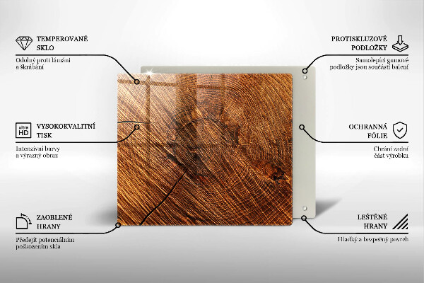 Zaščitna plošča za štedilnik Struktura lesa
