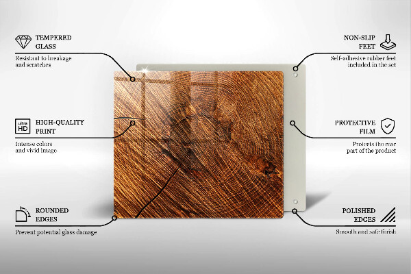 Zaščitna plošča za štedilnik Struktura lesa