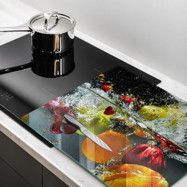 Stenska zaščitna plošča za štedilnik Sočno sadje v vodi