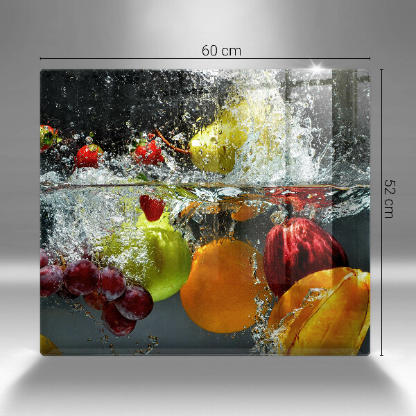 Stenska zaščitna plošča za štedilnik Sočno sadje v vodi