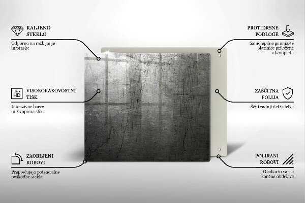 Stenska zaščitna plošča za štedilnik Kovinska tekstura