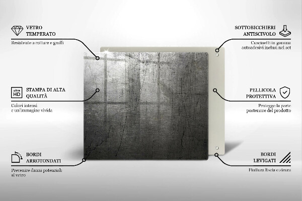 Stenska zaščitna plošča za štedilnik Kovinska tekstura