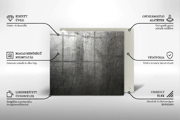 Stenska zaščitna plošča za štedilnik Kovinska tekstura