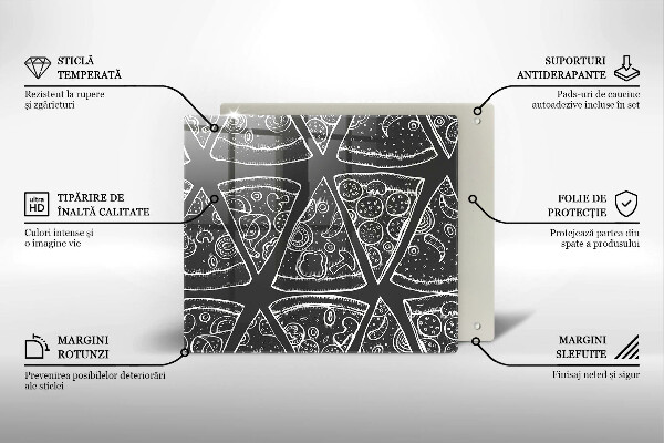 Zaščitna plošča za štedilnik Ilustracija pice