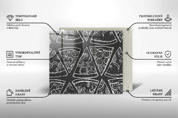 Zaščitna plošča za štedilnik Ilustracija pice