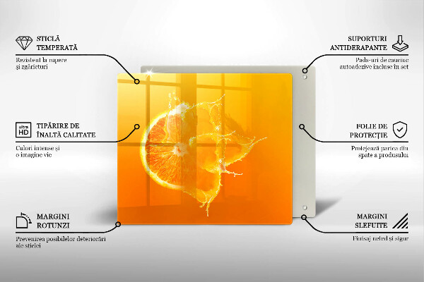 Zaščitna plošča za štedilnik Sočno oranžno sadje