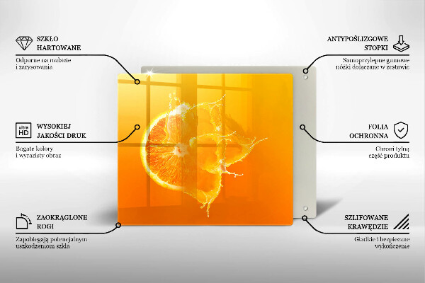Zaščitna plošča za štedilnik Sočno oranžno sadje