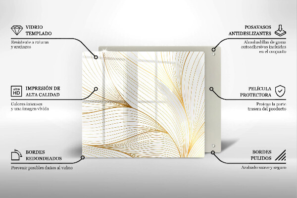 Zaščitna plošča za štedilnik Vzorec modernih linij