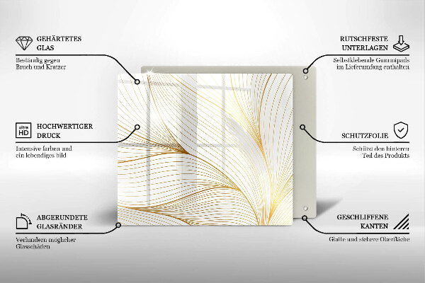 Zaščitna plošča za štedilnik Vzorec modernih linij