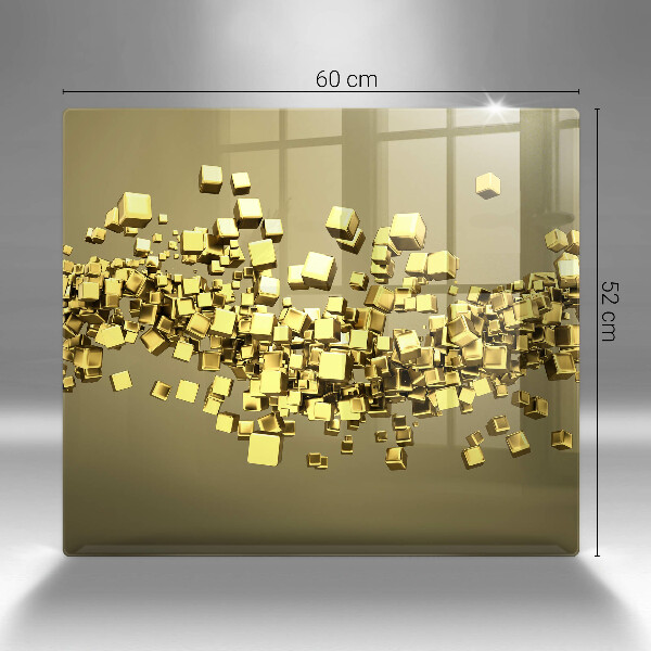 Zaščitna plošča za štedilnik Abstraktna 3D geometrija