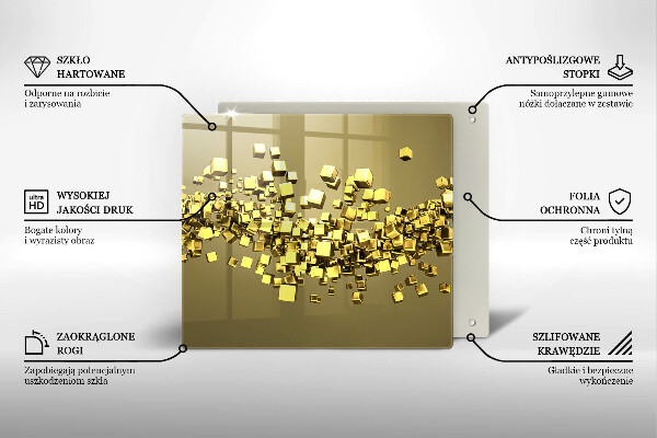 Zaščitna plošča za štedilnik Abstraktna 3D geometrija