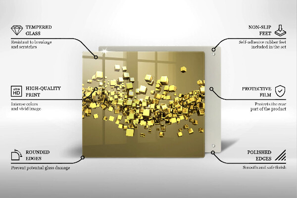 Zaščitna plošča za štedilnik Abstraktna 3D geometrija