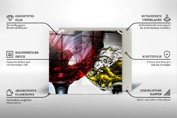 Zaščitna plošča za štedilnik Kozarci vina