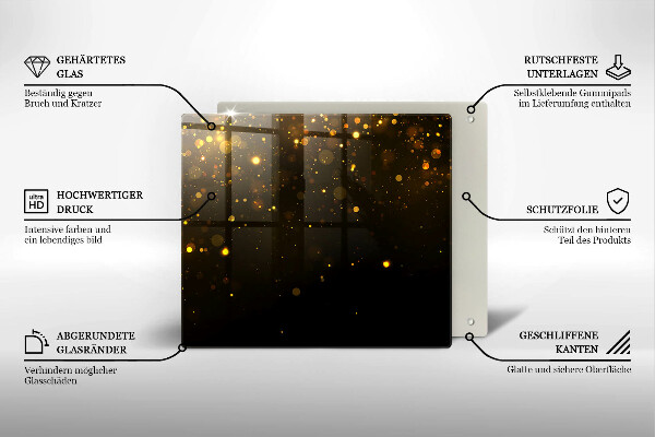 Zaščitna plošča za štedilnik Zlate bleščice