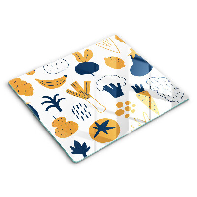 Zaščitna plošča za štedilnik Ilustracija hrane