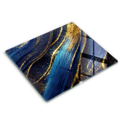 Zaščitna plošča za štedilnik Mornarsko modra abstrakcija