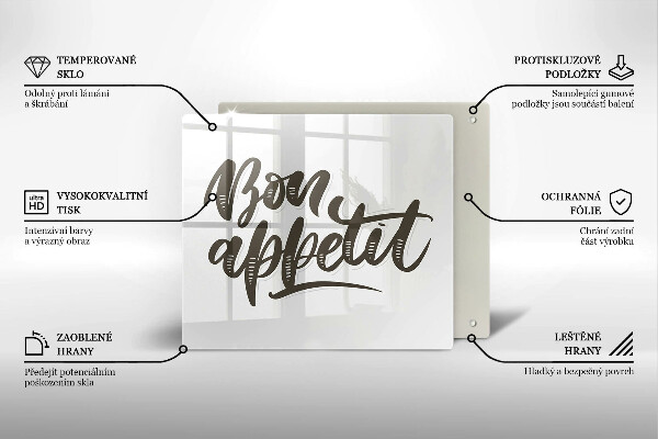 Zaščitna plošča za štedilnik Bon Appetit felirat