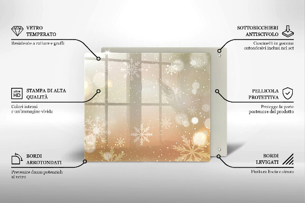Zaščitna plošča za štedilnik Snežinke