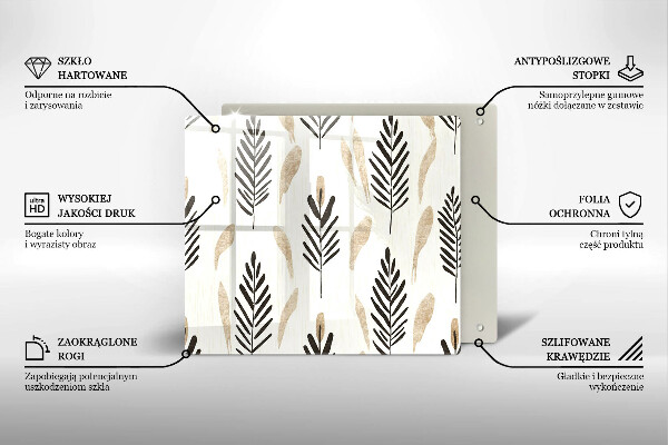 Zaščitna plošča za štedilnik Boho rastline