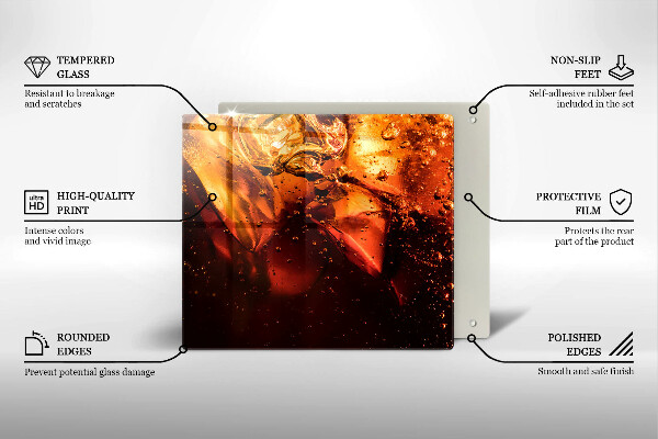 Zaščitna plošča za štedilnik Cola pijača z ledom