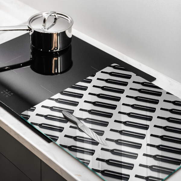 Zaščitna plošča za štedilnik Steklenice črnega vina