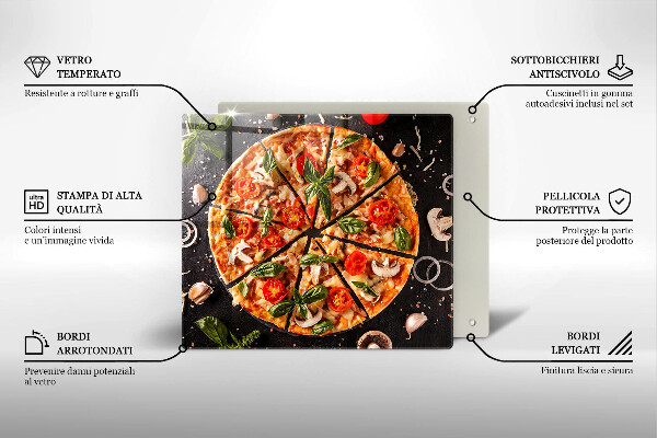 Zaščitna plošča za štedilnik Pica z gobami