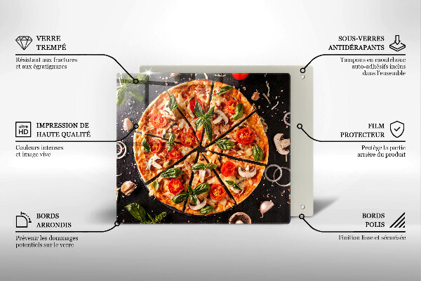 Zaščitna plošča za štedilnik Pica z gobami