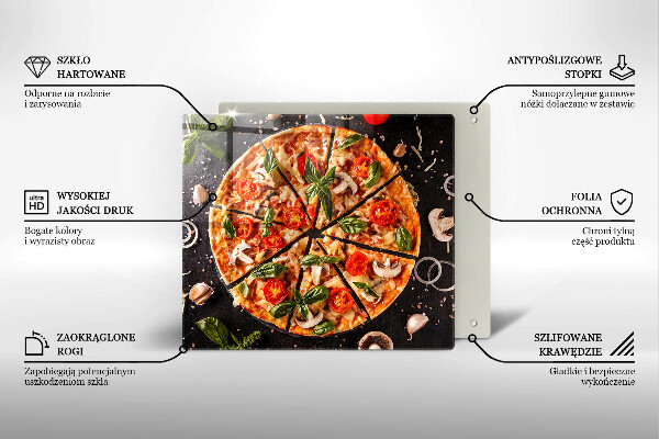 Zaščitna plošča za štedilnik Pica z gobami