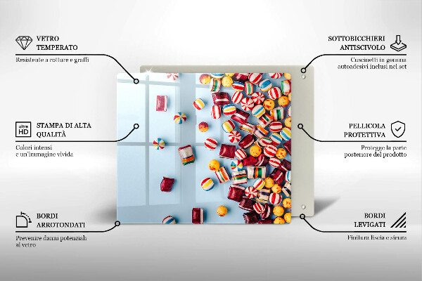 Zaščitna plošča za štedilnik Pisani bonboni