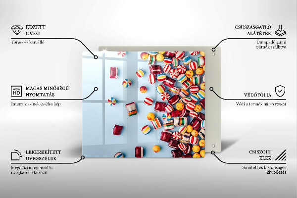 Zaščitna plošča za štedilnik Pisani bonboni