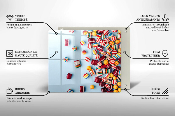 Zaščitna plošča za štedilnik Pisani bonboni