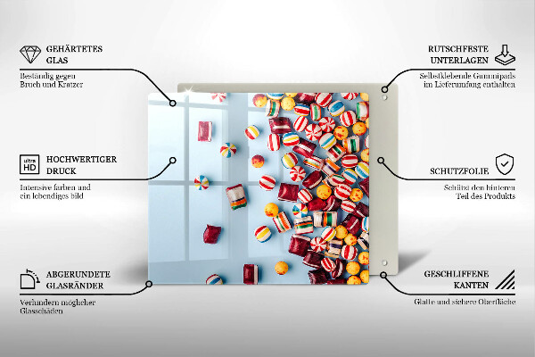 Zaščitna plošča za štedilnik Pisani bonboni