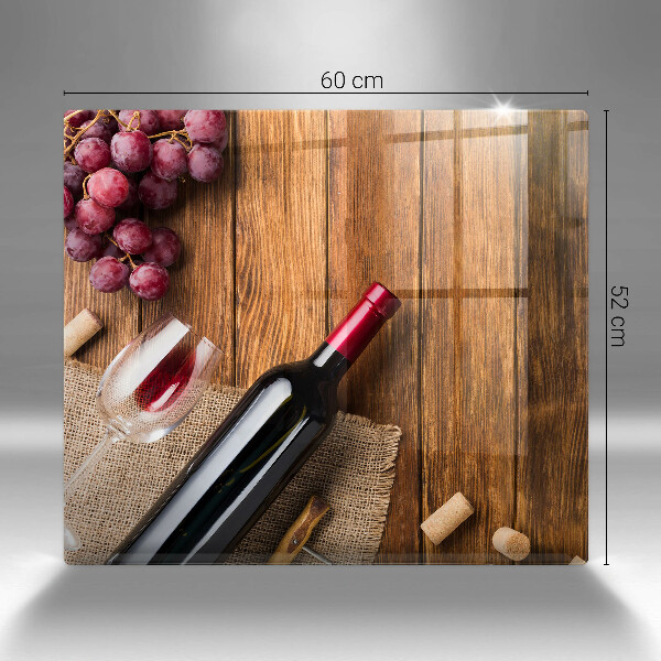 Zaščitna plošča za štedilnik Steklenica rdečega vina