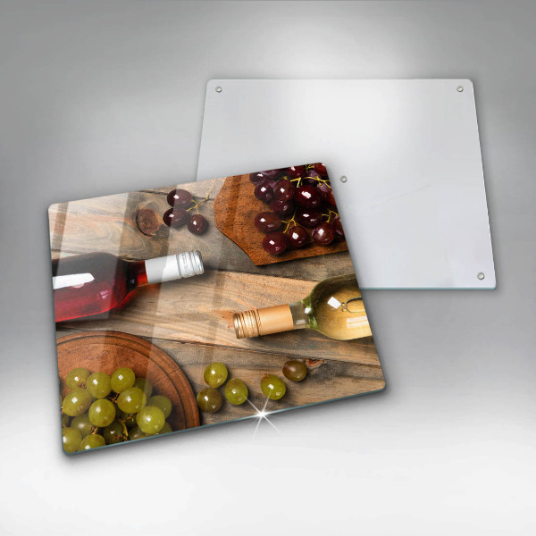Zaščitna plošča za štedilnik Vinske steklenice in grozdje
