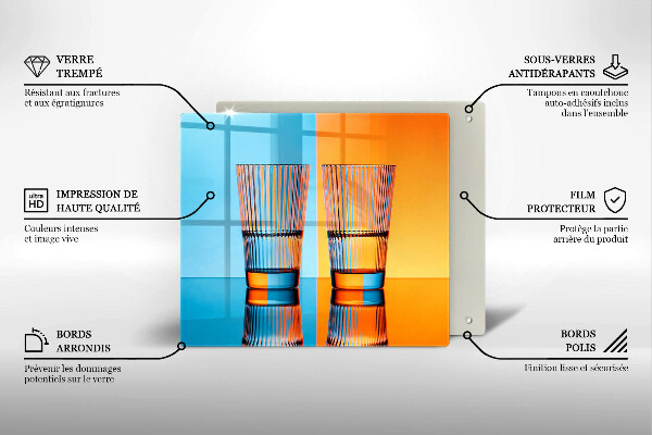 Zaščitna plošča za štedilnik Dva kozarca vode