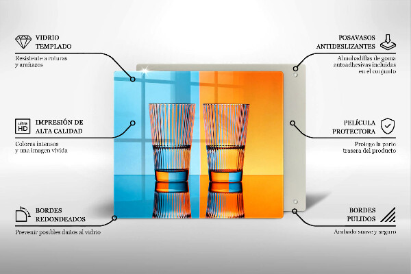 Zaščitna plošča za štedilnik Dva kozarca vode