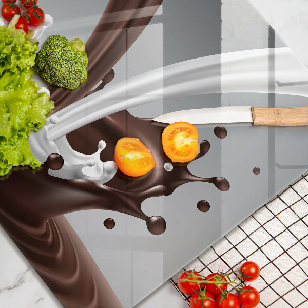 Zaščitna plošča za štedilnik Mleko in čokolada