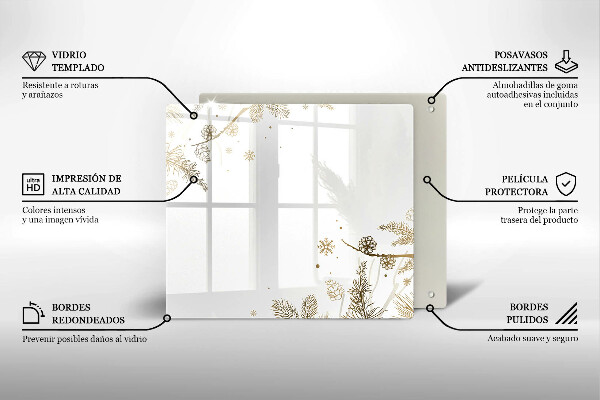 Zaščitna plošča za štedilnik Zimski okraski